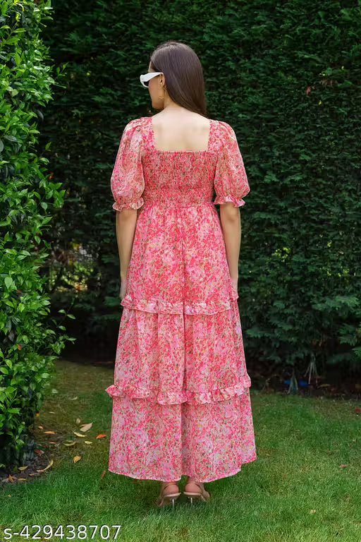 Women Maxi Pink Dress