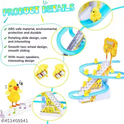Small Duck Climbing Toys & Electric Duck Chasing Race Track Game Set