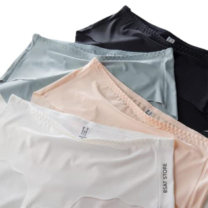 Women's Ice Silk Blend Invisible Lines No Show Hipster Panty (Multicolor, S) (Pack of 5)