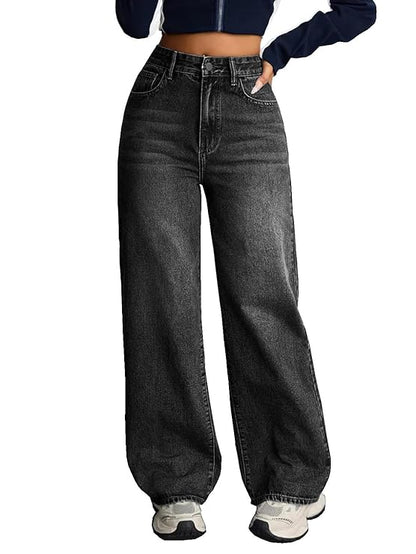 Nifty Women's Denim Stretchable High Waist Baggy Jeans for Women