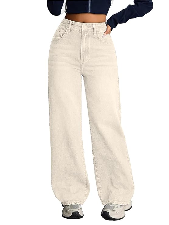 Nifty Women's Denim Stretchable High Waist Baggy Jeans for Women