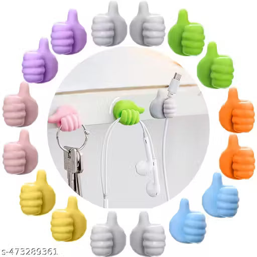 Pack of 10 Creative Silicone Thumb Wall Hook
