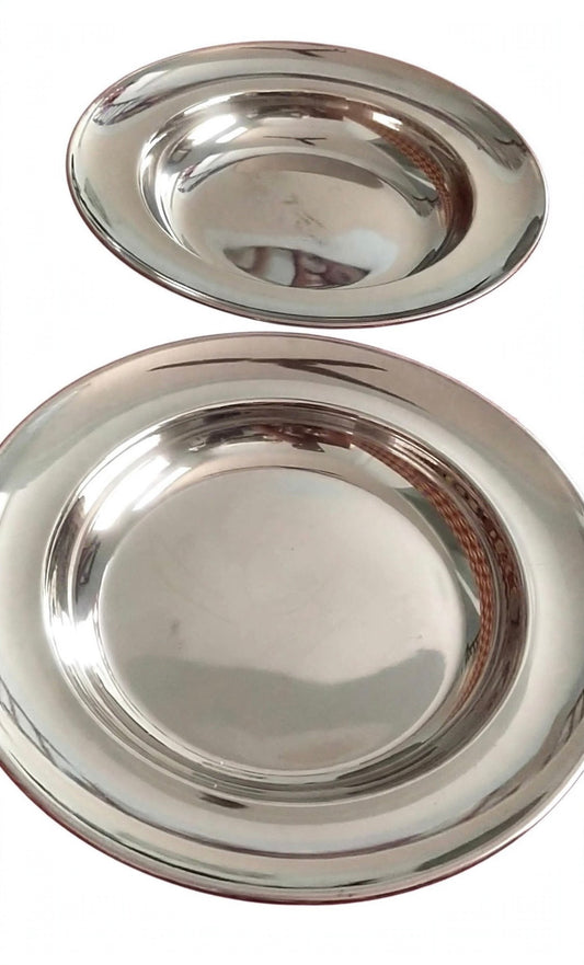 Premium stainless steel plates | set of 2