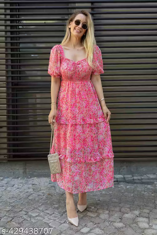 Women Maxi Pink Dress