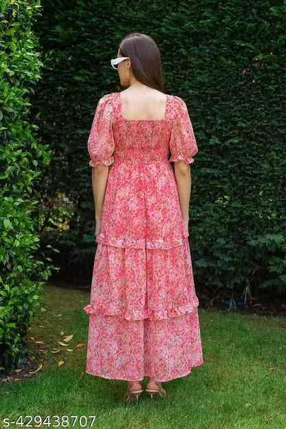 Women Maxi Pink Dress