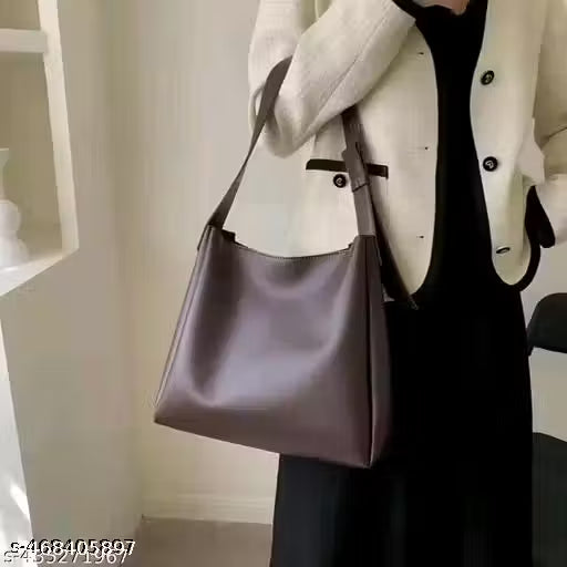 Tote Brown Stylish Spacious Handbag