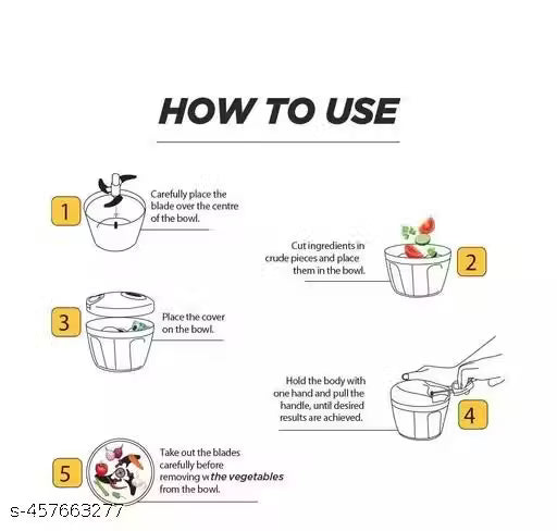 XXL 1 Liter Big Size Kitchen Dori Handy Vegetable and Fruit Manual Chopper