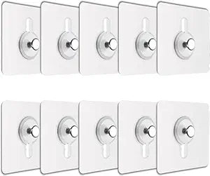 JIALTO Plastic 10 Pcs Self Adhesive Wall Hooks