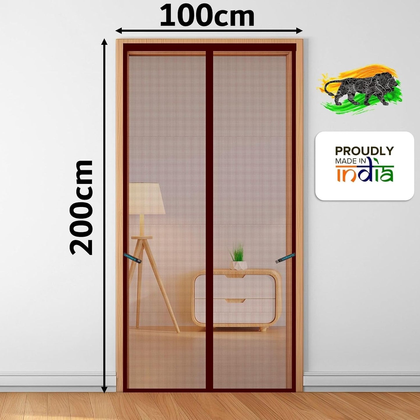 LifeKrafts Polyester Magnetic Mosquito Net for All Door