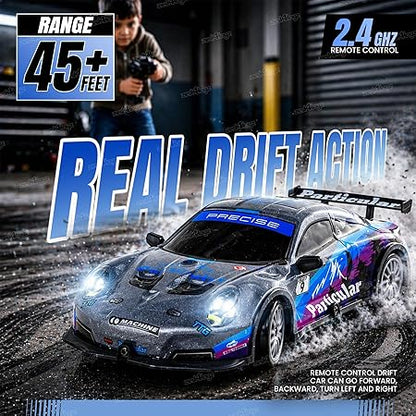 Zest 4 Toyz Rechargeable Remote Control Car Toy | 4X4 20Km/hr High Speed Drift RC Car Toy for Kids & Adults | Racing Sports Car | USB Rechargeable | 45+ Feet Range 2.4GHz Remote | Birthday Gift