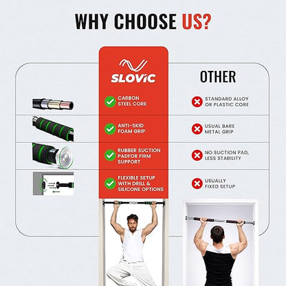 Slovic Pull up Bar for Home for Kids & Adults [100 KG] |